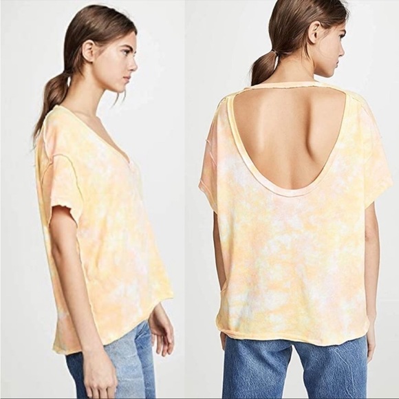 Free People All Mine Open Back Tie Dye Tee, Size XS - Picture 1 of 7